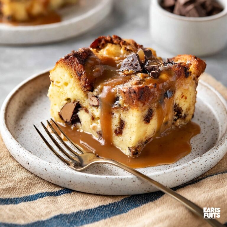 Chocolate Croissant Bread Pudding with Vanilla Sauce Recipe