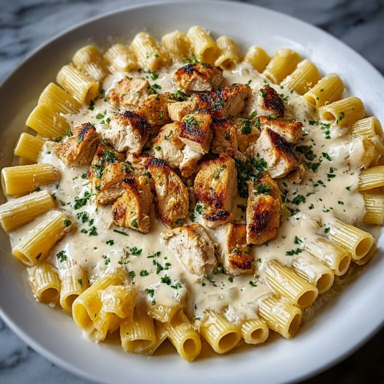 Indulgent Cheesy Garlic Butter Chicken Bites with Rigatoni Recipe
