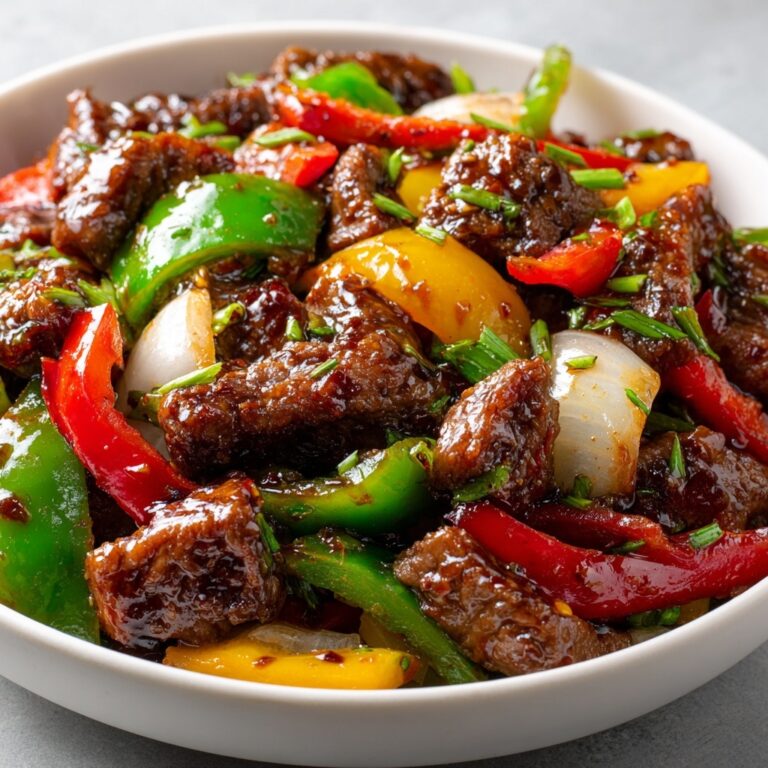 Pepper Steak with Bell Peppers and Onion Recipe